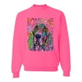thumbnail image 1 of Colorful Beagle | Dogs Love You | Dean Russo Art Animal Lover Unisex Crewneck Sweatshirt, Neon Pink, Medium, 1 of 6