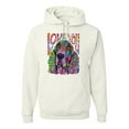 thumbnail image 1 of Colorful Beagle | Dogs Love You | Dean Russo Art Animal Lover Unisex Hoodie Sweatshirt, White, 3X-Large, 1 of 6