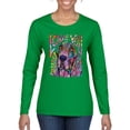 thumbnail image 1 of Colorful Beagle | Dogs Love You | Dean Russo Art Animal Lover Womens Long Sleeve T-Shirt, Kelly, Large, 1 of 6