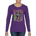 thumbnail image 1 of Colorful Beagle | Dogs Love You | Dean Russo Art Animal Lover Womens Long Sleeve T-Shirt, Purple, XX-Large, 1 of 6