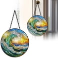 thumbnail image 1 of Colorful Bear Stained Glass Suncatcher - 7.8x7.8 Inch Printed Sun Catcher Window Hanging, Rainbow Maker & Wall Art for Indoor Outdoor Decor, Gift for Women, Friends, Garden, 1 of 4
