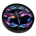 Colorful Beautiful Dragonfly Silent Wall Clock, Non Ticking Battery