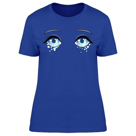 Colorful Beautiful Eyes In Anime T-Shirt Women -Image by Shutterstock, Female 3X-Large