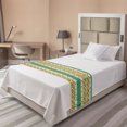 thumbnail image 1 of Colorful Bed Runner, Colorful Local Motif Pattern Print, Decorative Accent Bedding Scarf for Hotels Homes and Guestrooms, Twin, Pistachio Green Orange, by Ambesonne, 1 of 2