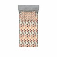 thumbnail image 1 of Colorful Bedding Set with Sheet & Covers, Vertical Conceptual Melted Like Forms Rounded Circular Design Hispter Vintage, Printed Bedroom Decor 2 Shams, 4 Sizes, Multicolor, by Ambesonne, 1 of 3