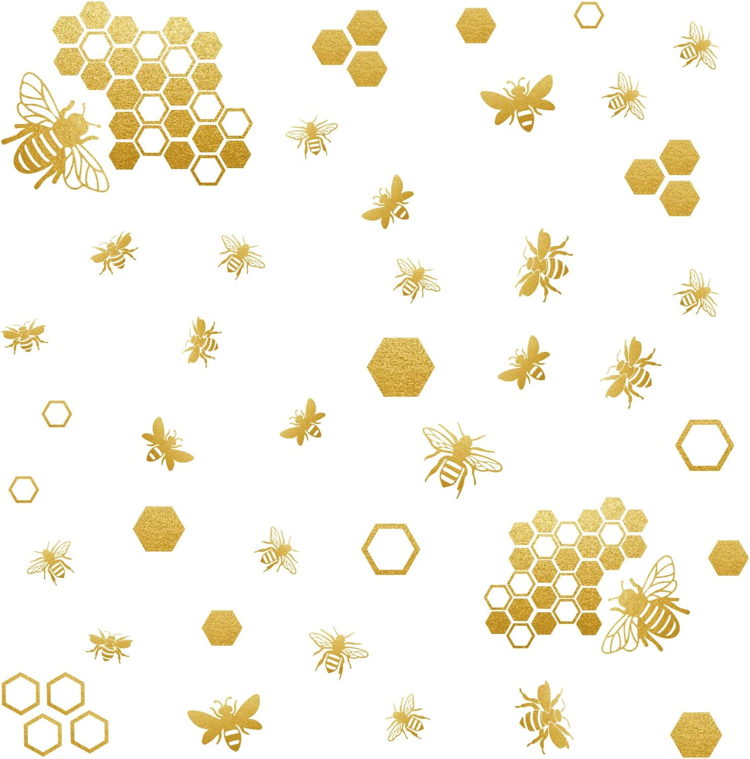 Hive Sticker Colorful Bee Wall Decals Hive Theme Wall Stickers Honeybee Decor Peel ...