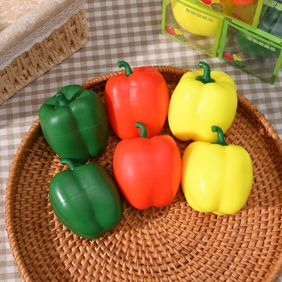 Colorful Bell Pepper Squishy Toys, Realistic Vegetable Stress Relief Ball, Soft Squeeze Fidget, Slow-Rising Sensory Fidget, Desk Decor, Party Favors & Creative Gifting, Random Color
