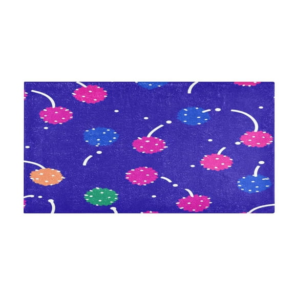 Colorful Berries 39x20" Bath Mat Carpet, Absorbent and Non-Slip for Kitchen or Bathroom, Quick-Drying