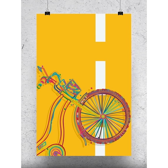Colorful Bicycle Design. Poster -Image by Shutterstock