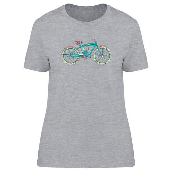 Colorful Bicycle Design T-Shirt Women -Image by Shutterstock, Female Small