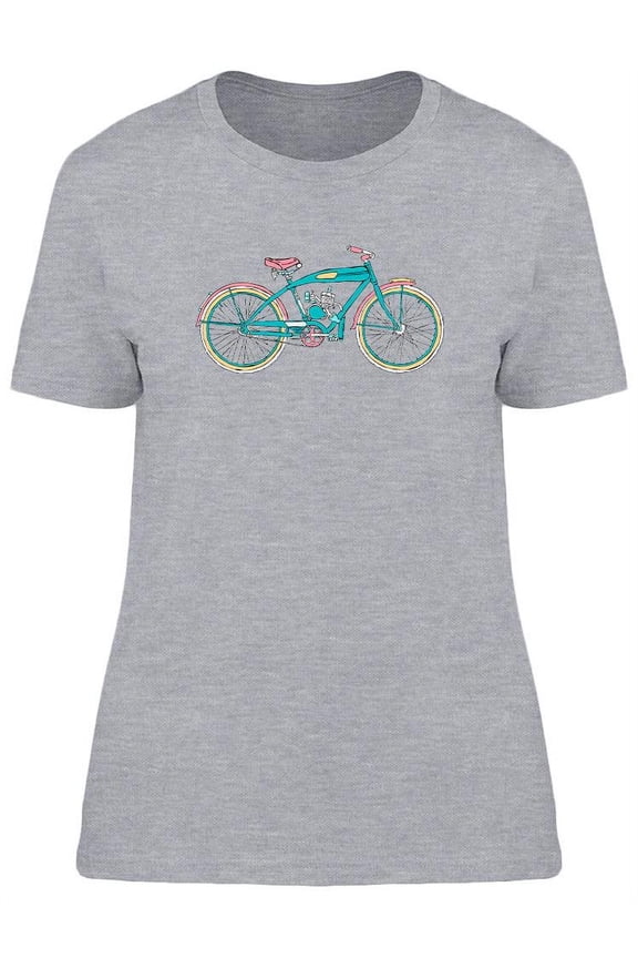Colorful Bicycle Design T-Shirt Women -Image by Shutterstock, Female Small