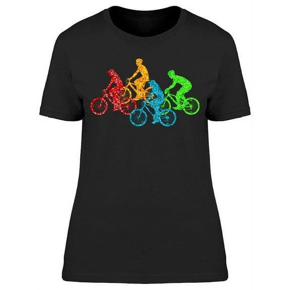 Colorful Bicycle Platoon T-Shirt Women -Image by Shutterstock, Female 3X-Large