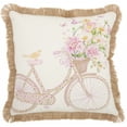 thumbnail image 1 of Colorful Bicycle Print Throw Pillow, 1 of 6