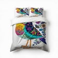thumbnail image 1 of Colorful Bird Art Print Bedding Set 3 Pcs Soft Microfiber Quilt Cover For Bedroom Decor, Comforter Cover With 2 Pillowcase, 1 of 5