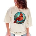 thumbnail image 1 of Colorful Bird Art T-Shirt, Vibrant Red Cardinal Graphic Tee, Nature Inspired Bird Print Shirt, Unique Bird Lover Gift Tee, Ivory Comfort Colors T-Shirt, 3XL, 1 of 1