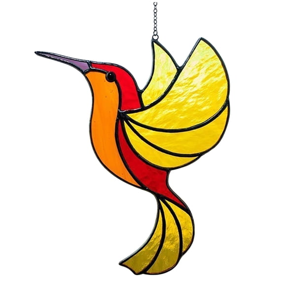 Colorful Bird Decoration Hanging Window Pendant, 7-Piece Rainbow Glass Ornament Set for Home Windows, Living Room, Bedroom, Sun Catcher Decor, 3.5-Inch Birds