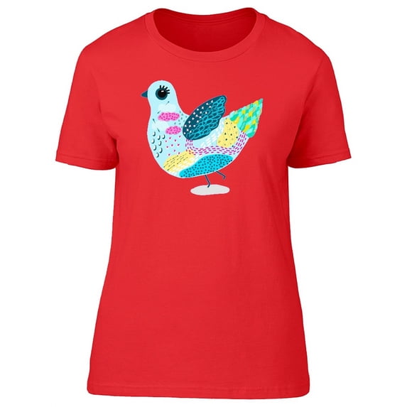 Colorful Bird Illustration Tee Women's -Image by Shutterstock