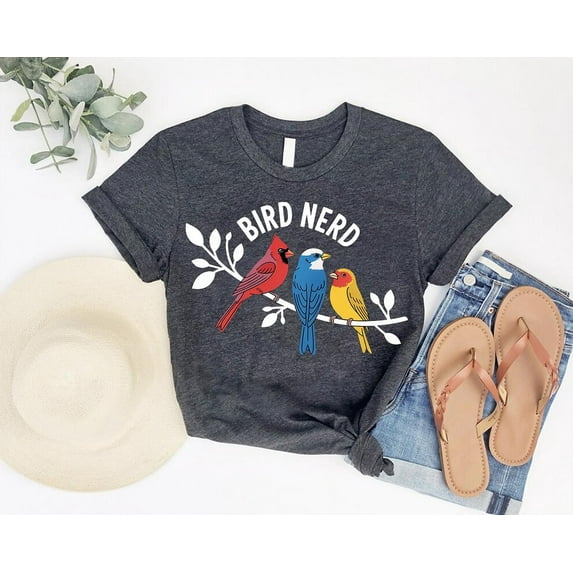 Colorful Bird Nerd T-Shirt: Birdwatching Fan Apparel - Nature Lover Gift All Size S-5Xl
