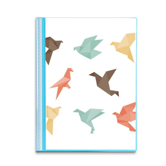 Colorful Bird Origa Pattern Book Sheet Protectors Portfolio Binder Folder