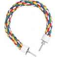 thumbnail image 1 of Colorful Bird Rope Perch Stand, Birdcage Swing Spiral Toys, Bird Bungee Rope Perches Toys Cage Accessories for Cockatiels Parrot Birds (60CM/23.6inch), 1 of 18