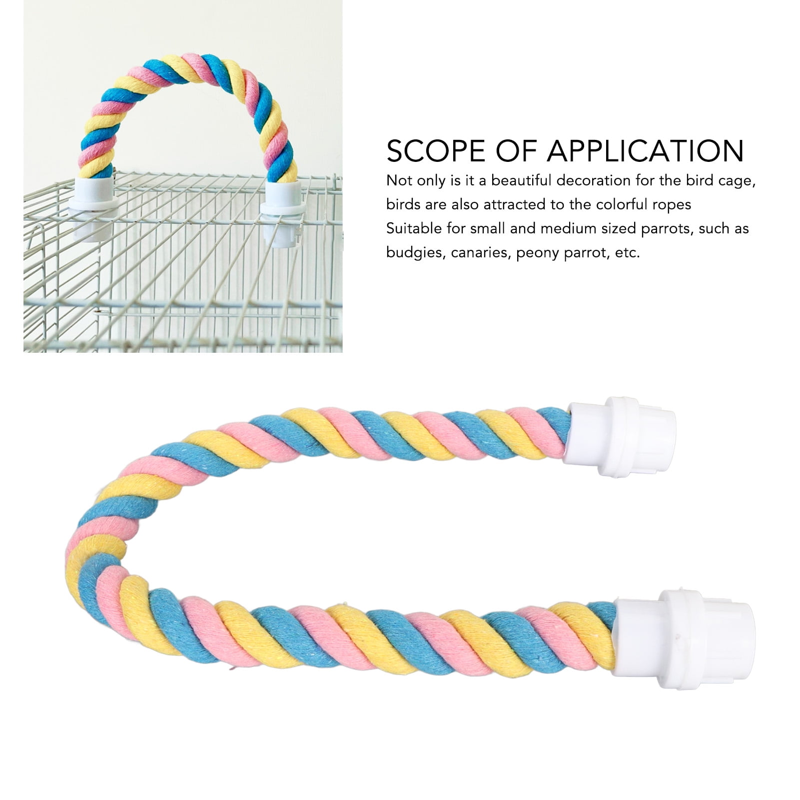 Colorful Bird Rope Perch, Rope Perch Cotton Rope Flexible For ...