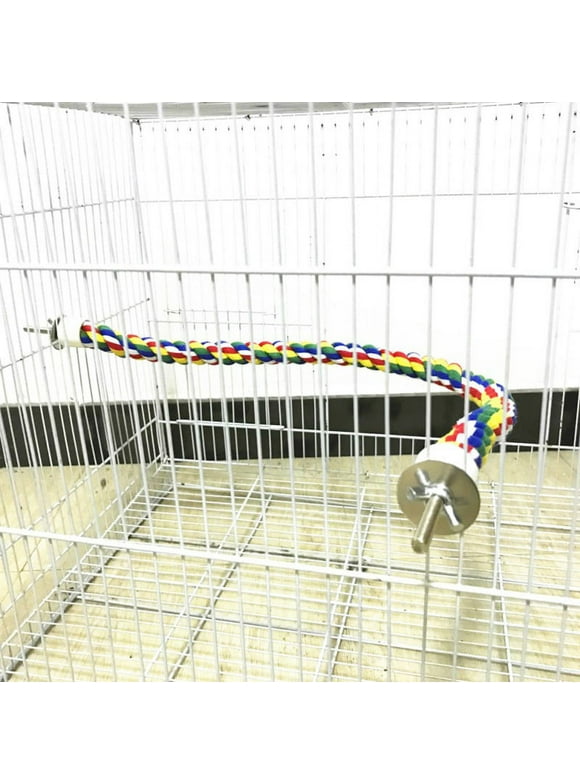 Colorful Bird Rope Perches Cage Comfy Perch Parrot Toys For Cotton Bungee Bird