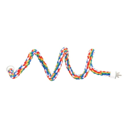 Colorful Bird Rope Perches for Parrots and Budgies - Optional 12 To 24 Inch Spiral Toys for Cage Climbing and Comfort