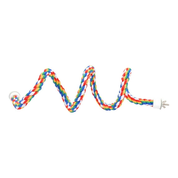 Colorful Bird Rope Perches for Parrots and Budgies - Optional 12 To 24 Inch Spiral Toys for Cage Climbing and Comfort