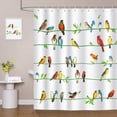 thumbnail image 1 of Colorful Bird Shower Curtain Birds on Tree Branch Decorative Bath Curtain 72 x 72 Inch Polyester Fabric Waterproof Bathroom Curtain with 12 Hooks, 1 of 6