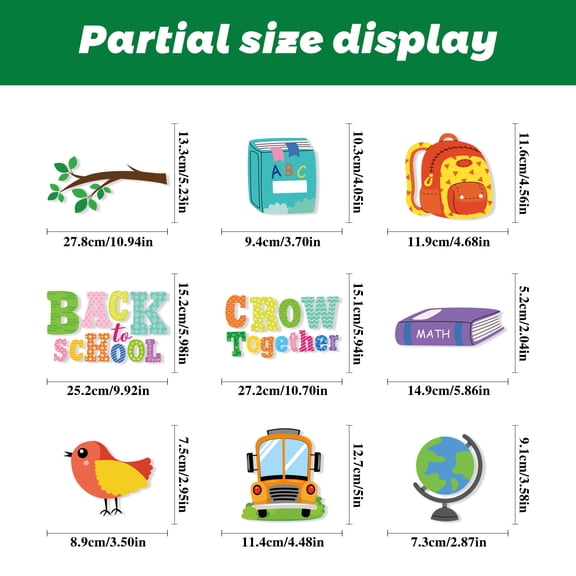 Colorful Bird Stationery Window Clings for Back to School Season Static Classroom Glass Stickers Non-Adhesive Reusable PVC Decals for Daycare Center Learning Environment 9 Sheets Set