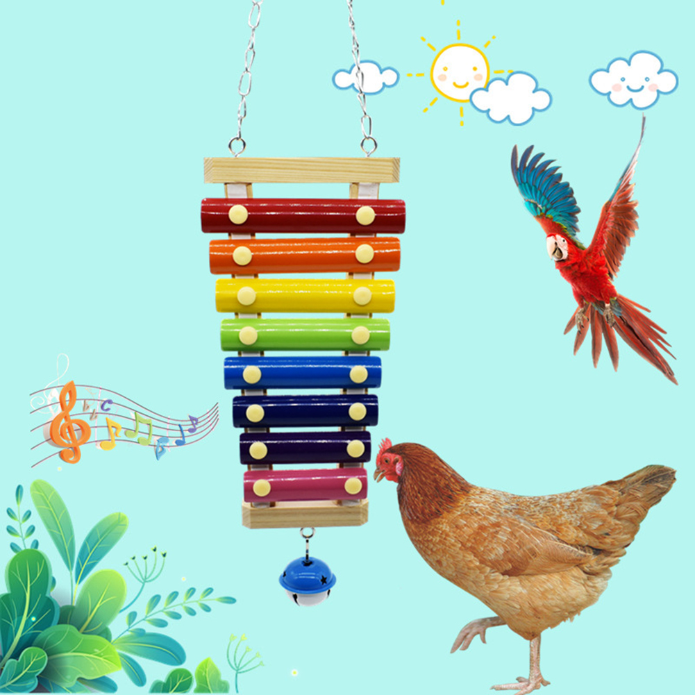 Colorful Bird Xylophone Toy,Suspensible Funny Xylophone Toy with 8