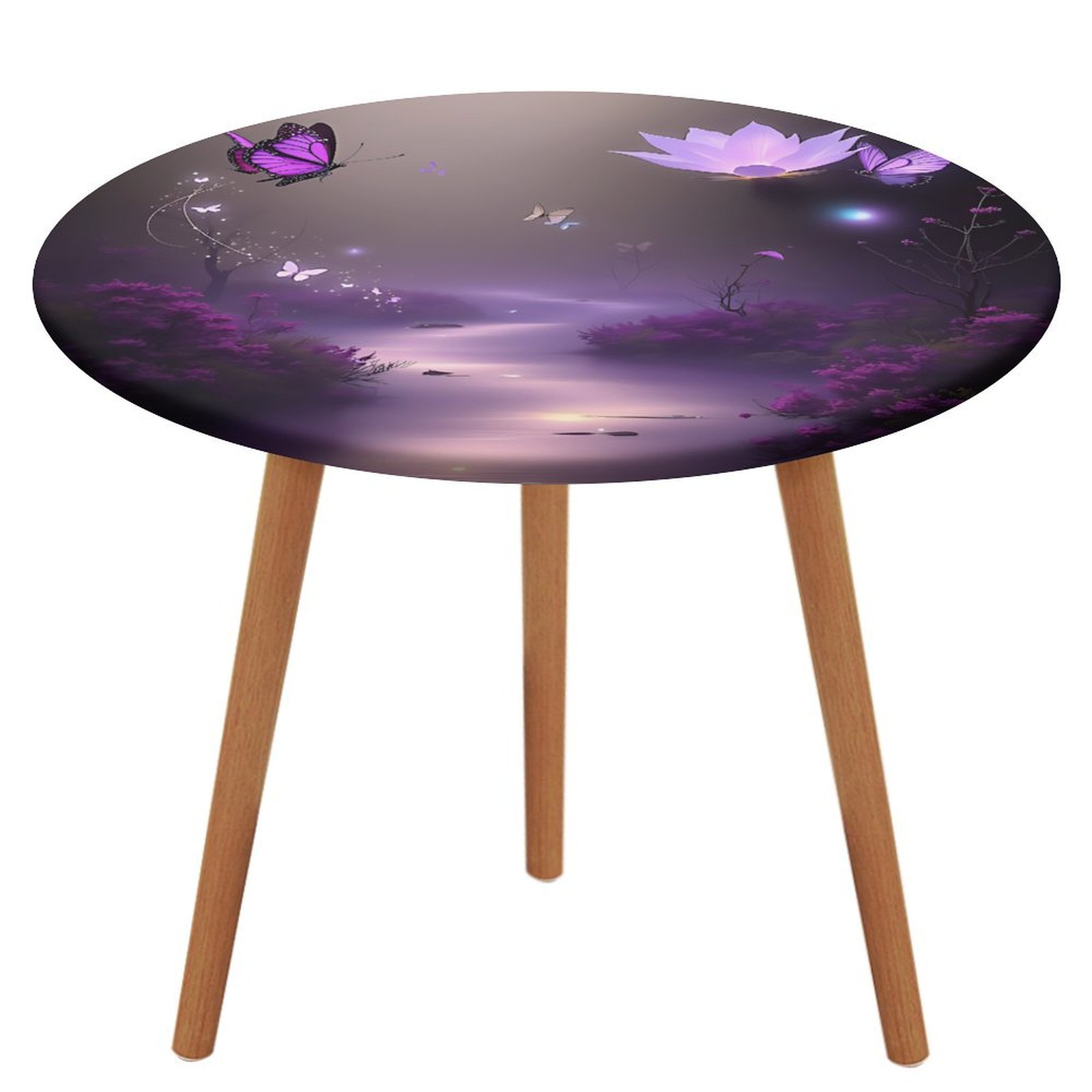 Colorful Birds Butterflies And Flowers Pattern Round Tablecloth ...