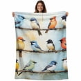 thumbnail image 1 of Colorful Birds Oil Painting Blanket Soft Cozy Warm Throw Blanket for Couch, Plush Fuzzy Flannel Fleece Blankets for Sofa, Retro Spring Birds Animals Bed Blankets Lightweight Gifts for Women, 30"x40", 1 of 9
