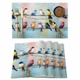 thumbnail image 1 of Colorful Birds Placemats Set of 4 Modern Oil Painting Art Place Mats Indoor Wipeable Table Mats Washable Cloth Dining Table Placemats for Kitchen Holiday Party Home Decor 13x19 Inch, 1 of 9