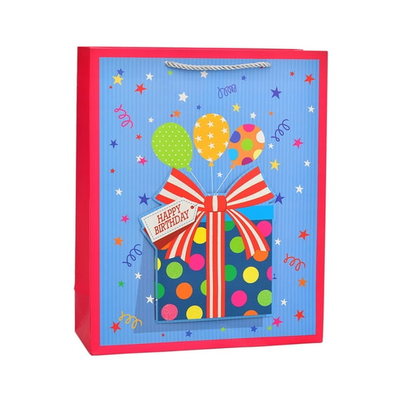 Colorful Birthday Gift Bags, Multicolor Paper Tote Bags for Parties, Events, and Special Occasions, Stylish and Fun Gift Wrapping Solutions