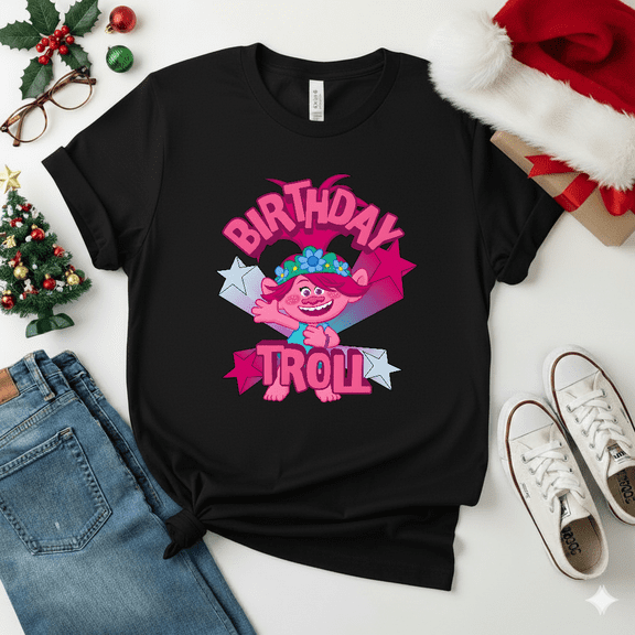 Colorful Birthday Troll Retro Good Luck Nostalgia Party Celebration Unisex T-Shirt V17456, S-5XL