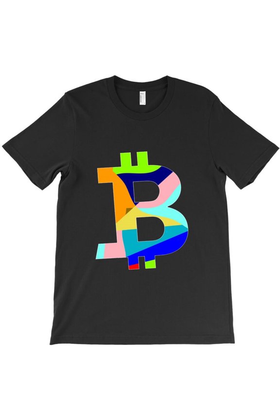 Colorful Bitcoin BTC Themed Funny and Cool Crypto and Cryptocurrency H33053 Unisex T-Shirt, Up to 5XL Available