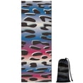 thumbnail image 1 of Colorful and Black Of Leopard Print Hot Yoga Mat Towel Non Slip for Hot Yoga - Quick-Drying Yoga Mat Cover with 4 Corner Pockets with Travel Bag - Hot Yoga Towel Non Slip 70"x26", 1 of 6