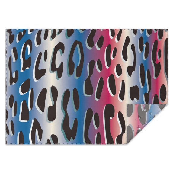 Colorful and Black Of Leopard Print Rectangle Tablecloth 60"x84",Waterproof Polyester Rectangle Table Cloth, Wipeable Spillproof Polyester Tablecloth for Dining, Camping, Indoor and Outdoor