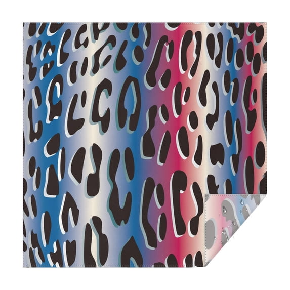 Colorful and Black Of Leopard Print Square Tablecloth,Waterproof Square Table Cover,Wipeable Spillproof Washable Table Cover for Home Kitchen Party Decor 52"x52"(132x132cm)