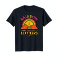 thumbnail image 1 of Colorful Black T-Shirt with Rainbow Star & Graphic Unique Design, 1 of 5
