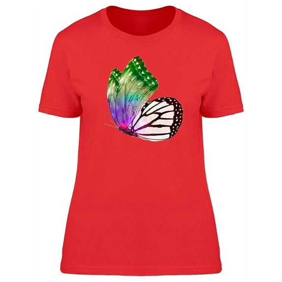 Colorful Black White Butterfly T-Shirt Women -Image by Shutterstock, Female XX-Large