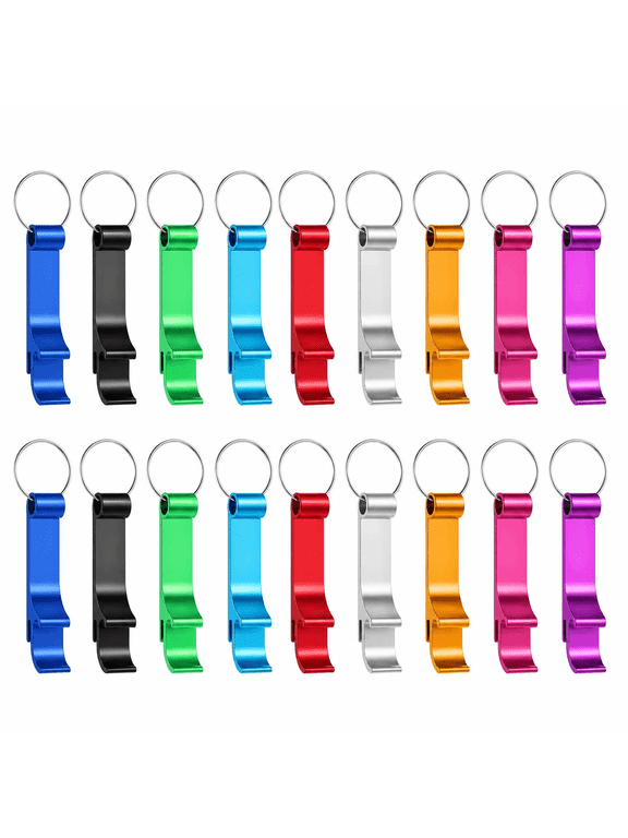 Colorful Blank DIY Aluminum Alloy Beer Bottle Opener Keychain Claw Soda Can Beverage Pocket Split Key Ring for Wedding Bar Bartender Restaurant
