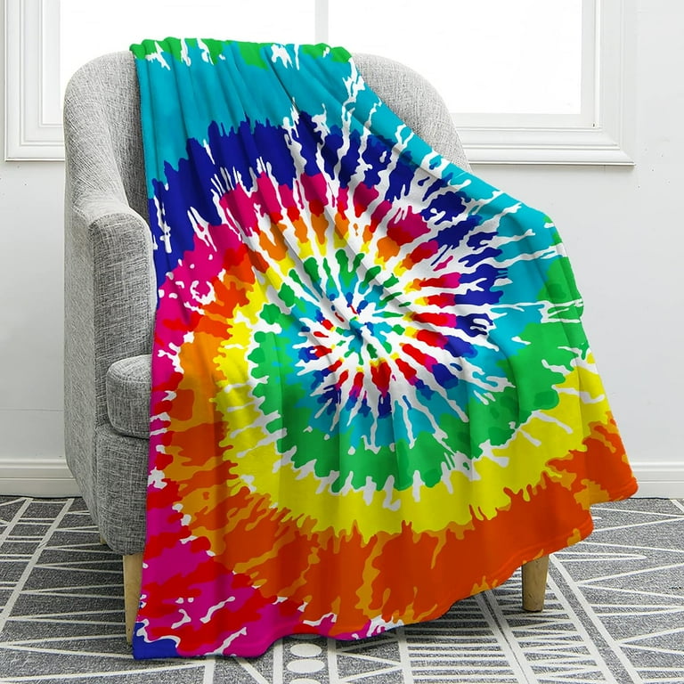 Rainbow plush throw blanket 2025