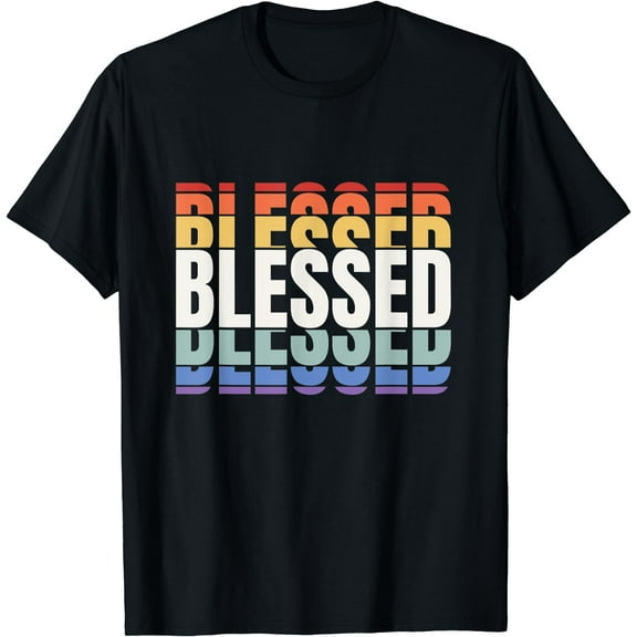 Colorful Blessed Christian T Shirt - Faith & Inspirational T-Shirt
