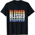 thumbnail image 1 of Colorful Blessed Christian T Shirt - Faith & Inspirational T-Shirt, 1 of 4