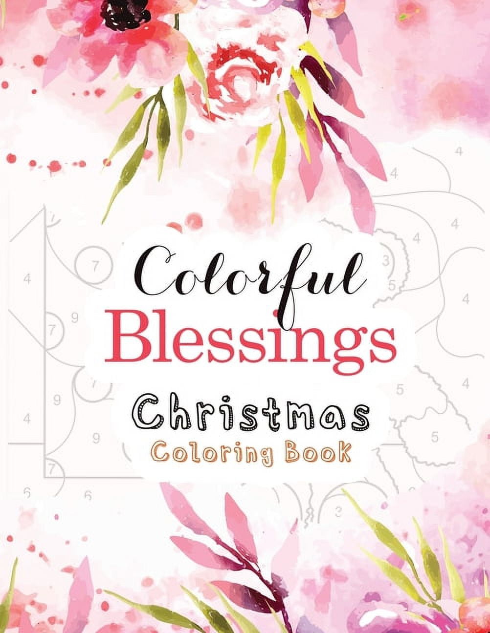 VOLOXX STUDIO Colorful Blessings Christmas Coloring Book: Guided Color by Number Coloring book, A Christian Coloring Book gift card alternative, Christian Religious Lessons Relaxing coloring book, (Paperback)