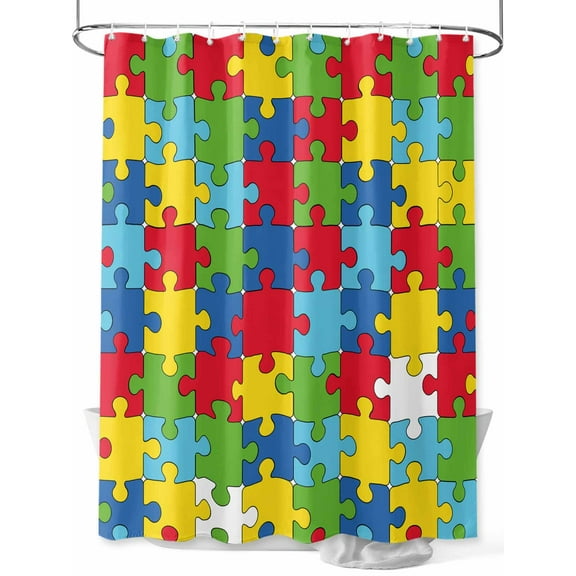 Colorful Blocks Shower Curtain Set ，Waterproof Fabric Shower Curtains Modern Abstract Art Shower Curtains for Bathroom,Bathroom Decor 36"x72"