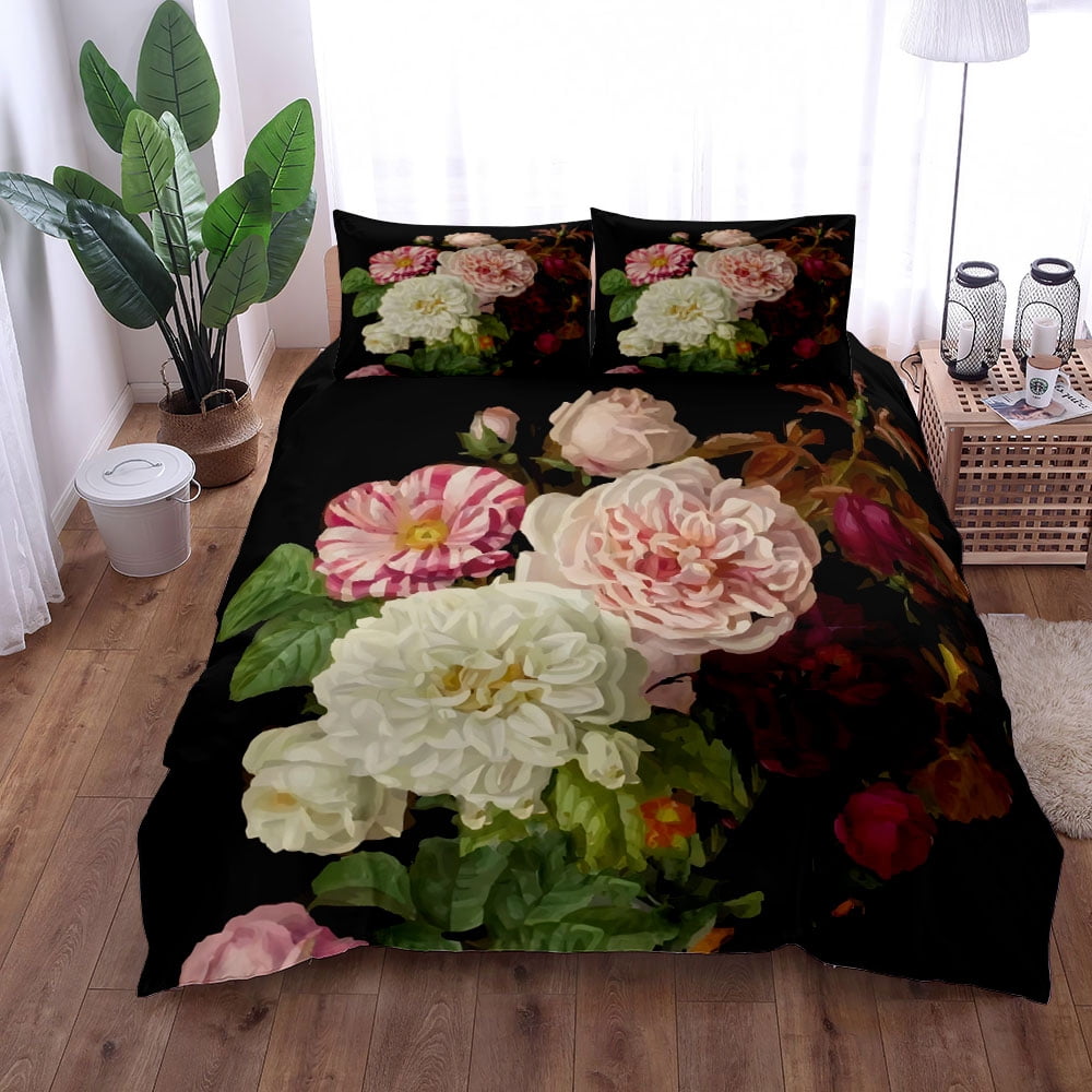 Colorful Blossom Duvet Cover Set King Double Full Twin Single Size Bed ...