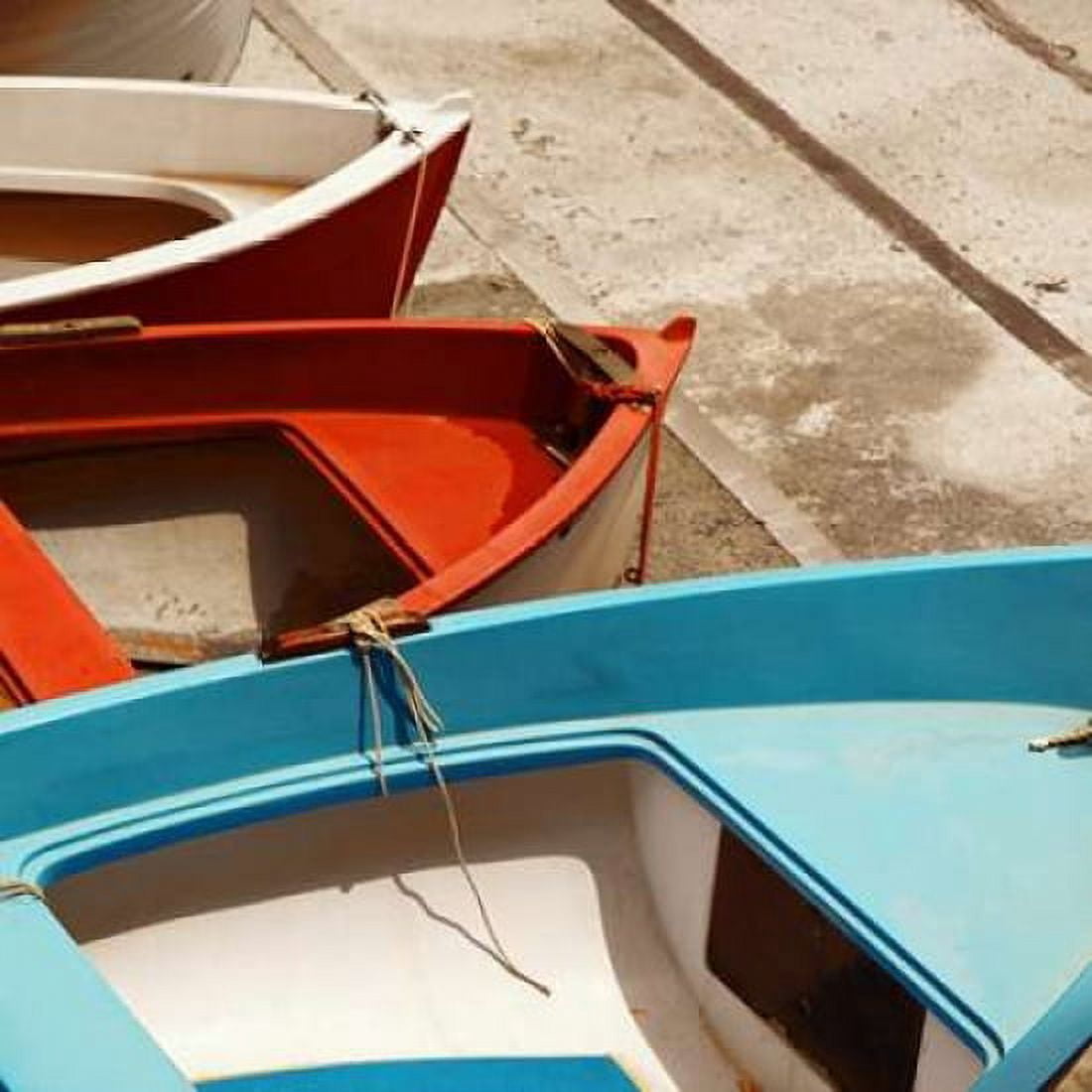 Colorful Boats Canvas Art - PhotoINC Studio (24 x 24)